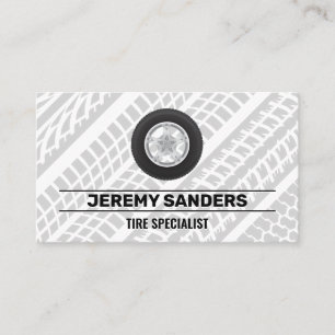 Auto Wheel Logo   Tire Marks Business Card