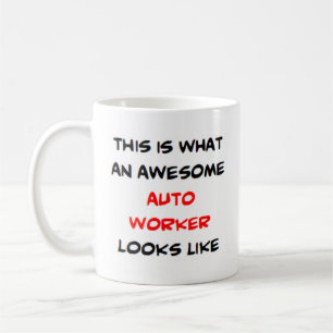 auto worker, awesome coffee mug