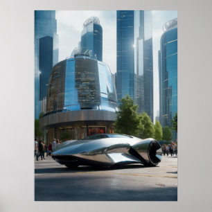 Auto Wow! Futuristic Car Poster
