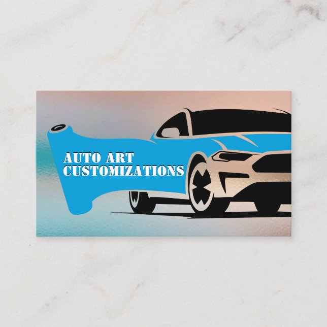 Auto Wrap | Car Customizations Business Card (Front)