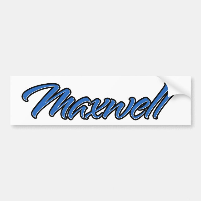 Autoaufkleber Sticker bleu nom Maxwell (Devant)