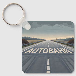 Autobahn Infinite Road Perspective Art Keychain