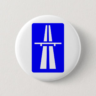 Autobahn Sign 2 Inch Round Button