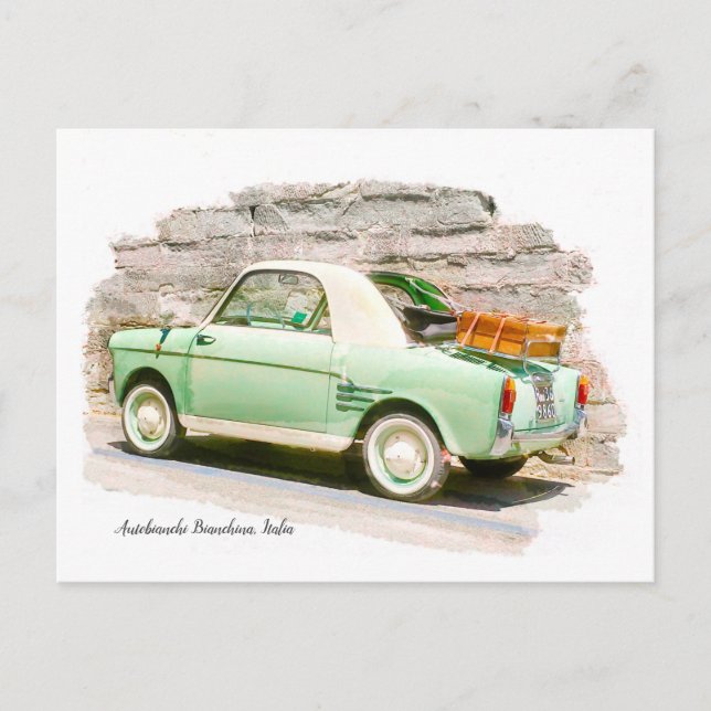 Autobianchi Bianchina | Minicar from Italy Postcard (Front)