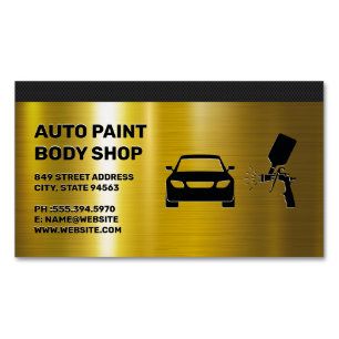 Autobody Paint Shop Magnetic Business Card