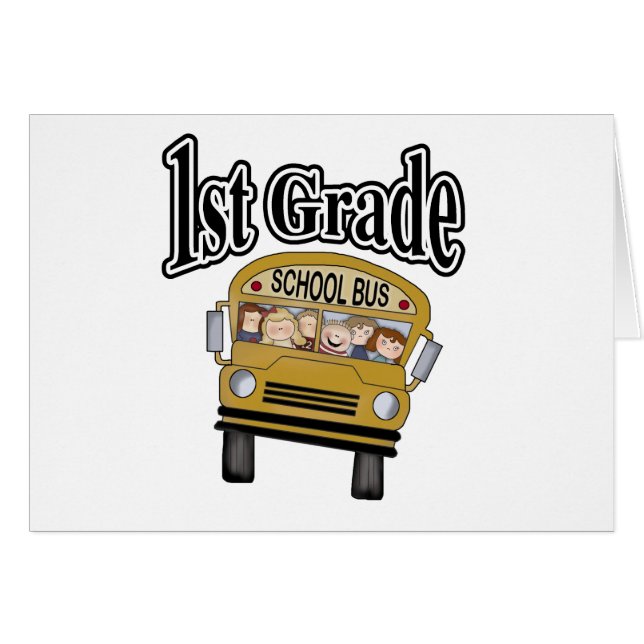 Autobus scolaire avec la ?ère catégorie d'enfants (Devant horizontal)
