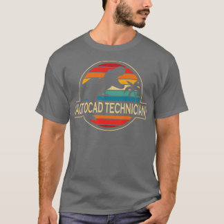 Autocad Technician Dinosaur T-Shirt
