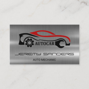 Autocar Mechanic   Metallic Business Card