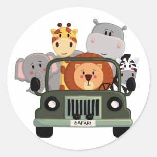 Autocolante Safari Classic Round Sticker