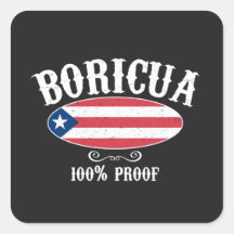 Autocollant 100% Boricua Porto Rico