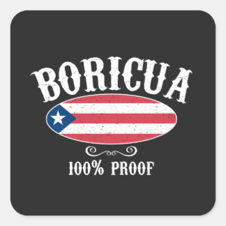 Autocollant 100% Boricua Porto Rico