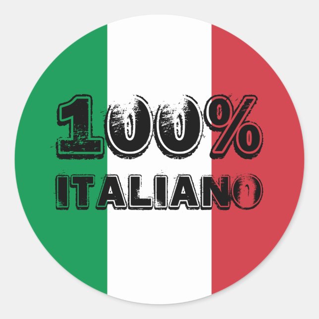 Autocollant 100% Italiano (Devant)