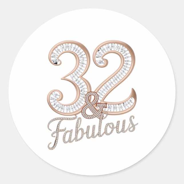 Autocollant - 32 & Fabuleux (Devant)