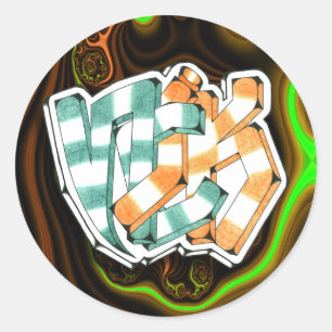 Autocollant 3" d'art de graffiti de ~ de Nick