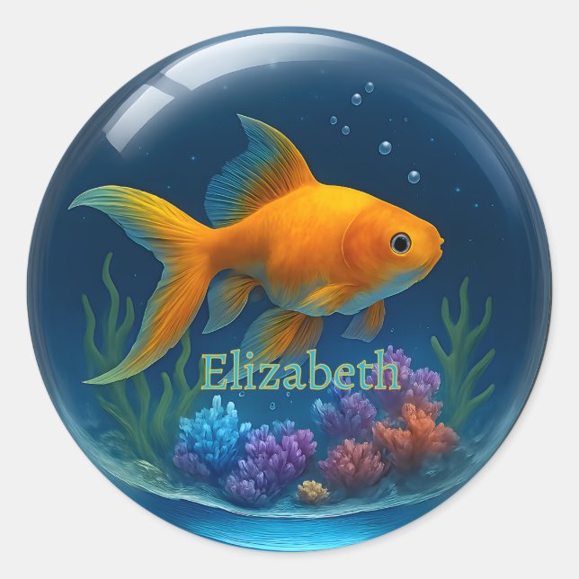 Autocollant 3D Goldfish Sphere (Devant)