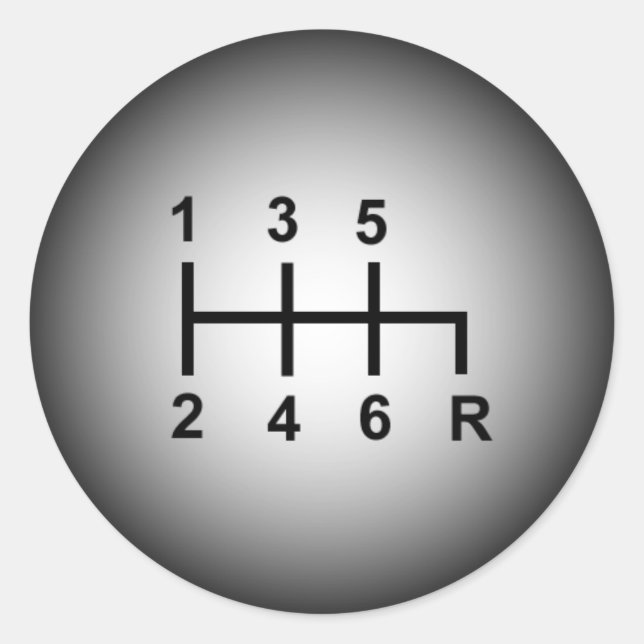 autocollant à bouton à 6 vitesses (Devant)