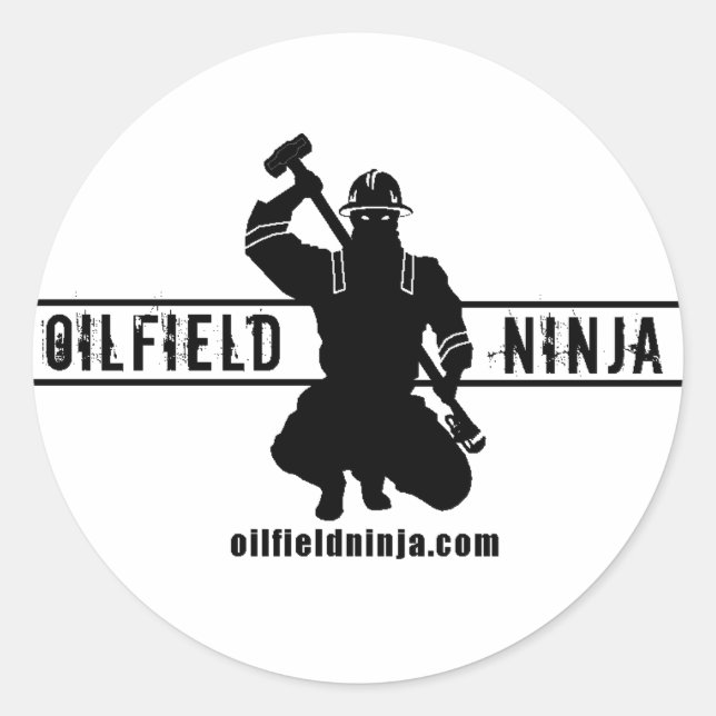 Autocollant à chapeau rigide Oilfield Ninja (Devant)