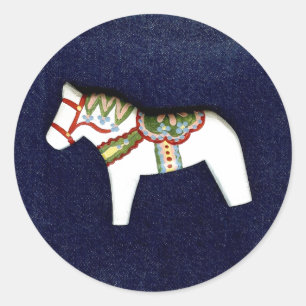 Autocollant à cheval blanc