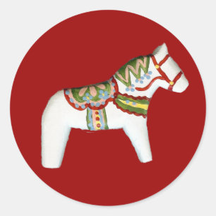 Autocollant à cheval blanc