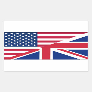 Autocollant à drapeau américain et britannique à d