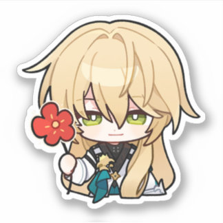 Autocollant à fleurs de Chibi Luocha