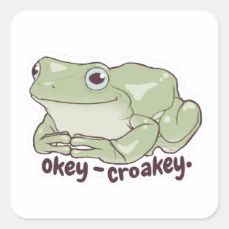 Autocollant à la grenouille mignonne