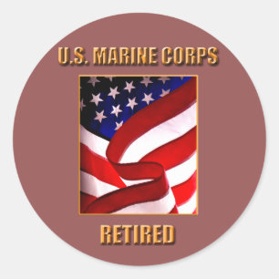 Autocollant à la retraite USMC