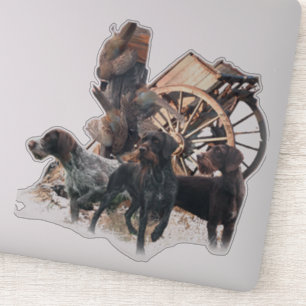 Autocollant À poils durs Pointer allemand