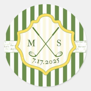 Autocollant à thème de golf Crête personnalisée 