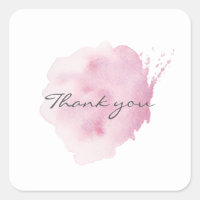 Autocollant à trait de pinceau à l'aquarelle rose