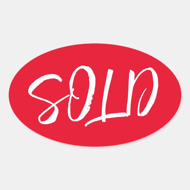 Autocollant à vendre en rouge personnalisé (Devant)
