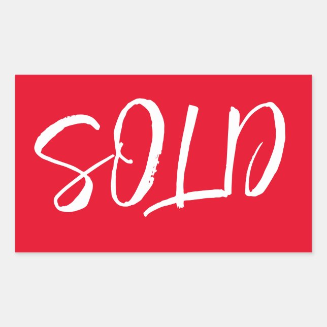 Autocollant à vendre en rouge personnalisé (Devant)