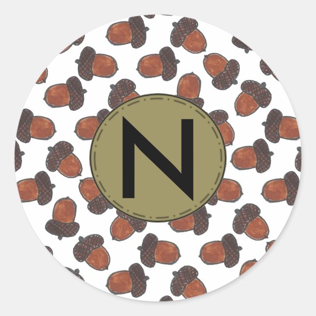 Autocollant Acorn personnalisé (Devant)