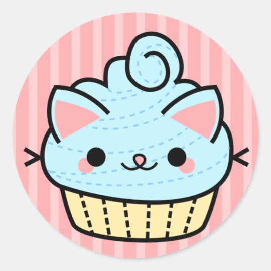Autocollant Adorable De Petit Gateau De Kawaii Zazzle Ca