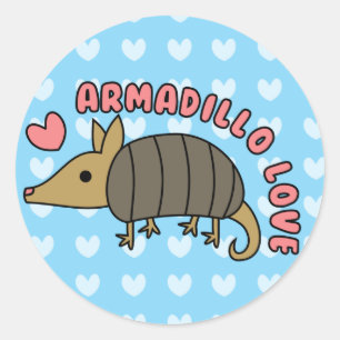 Autocollant adorable Kawaii Armadillo
