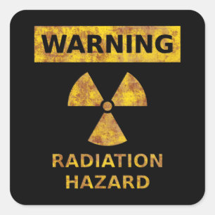 Autocollant affligé de risque d'irradiation