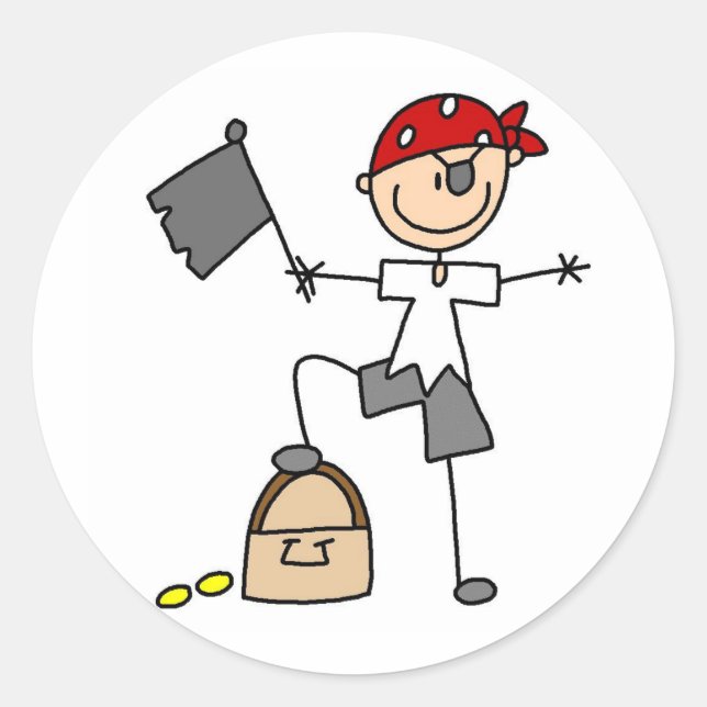 Autocollant Ahoy Matey Pirate (Devant)