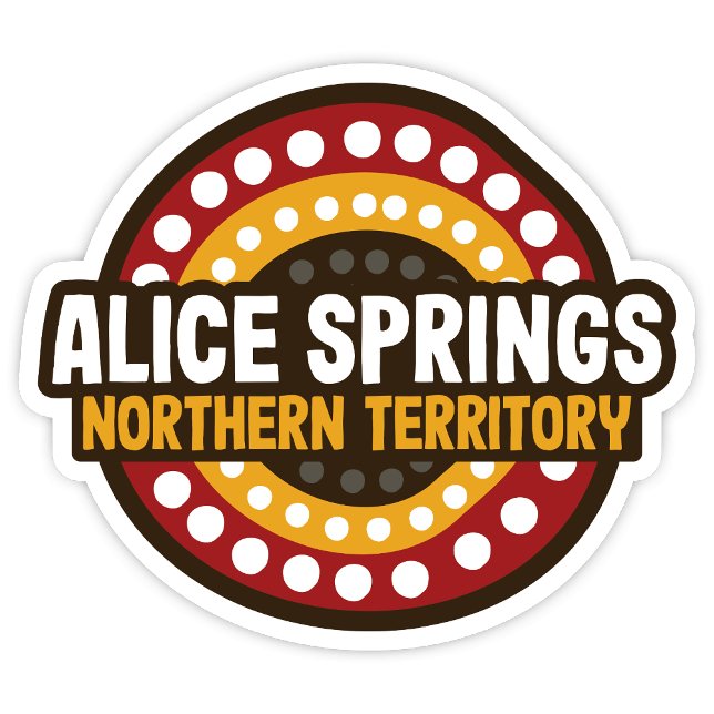 Autocollant Alice Springs Territoire du Nord Austr (Alice Springs Northern Territory Sticker)