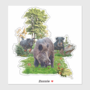 Autocollant allemand Jagdterrier