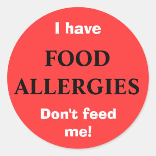 Autocollant ALLERGIE ALIMENTAIRE
