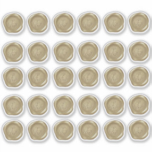 Autocollant Allison1 Yellow Gold Faux Wax Seals