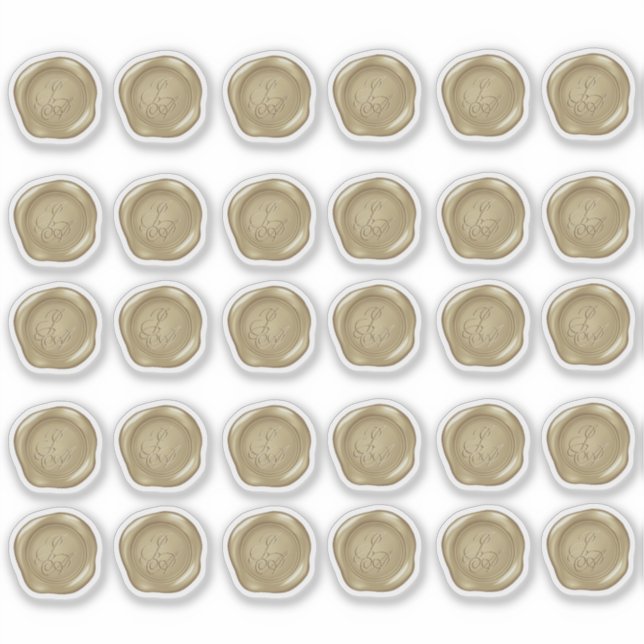 Autocollant Allison1 Yellow Gold Faux Wax Seals (Devant)