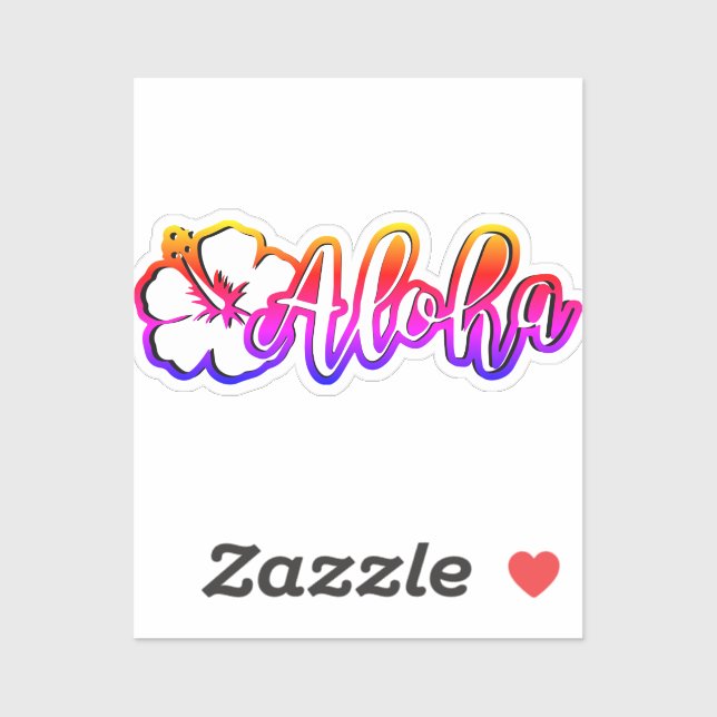 Autocollant Aloha (Feuille)