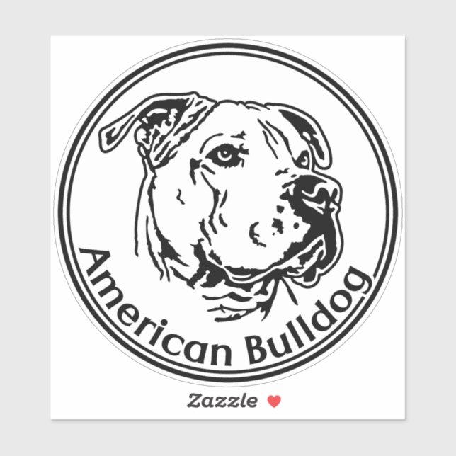 Autocollant American Bulldog (Feuille)