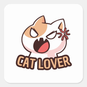 Autocollant Amoureux de Chat Gras restez pawsiti