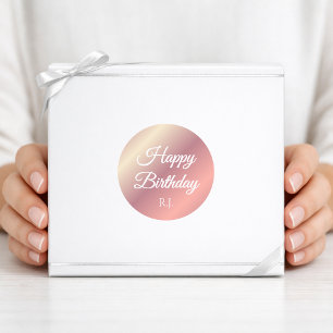 Autocollant Anniversaire Rose Brillante Monogram