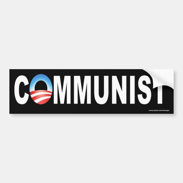 Autocollant anti-Obama "communiste" (Devant)