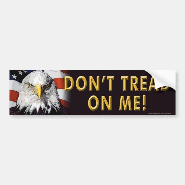 autocollant anti-Obama "Don't Tread On Me" (Devant)