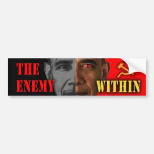 Autocollant anti-Obama "L'ennemi à l'intérieur"