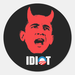 Autocollant anti-Obama - OBAMA EST UN IDIOT